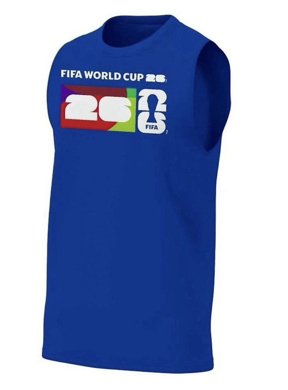 NEW FIFA World Cup 2026 Soccer Tank Top Men’s Small Blue Retro Lightweight GYM